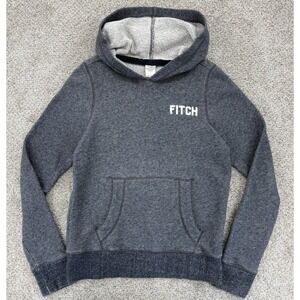 Abercrombie & Fitch Pullover Hoodie Women's L Gray Long Sleeve Terry Knit Fleece
